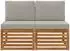 vidaXL Outdoor Mittelsofa 2-teilig Akazienholz natur (900496)