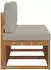 vidaXL Outdoor Mittelsofa 2-teilig Akazienholz natur (900496)