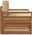 vidaXL Outdoor-Sofa massives Akazienholz und Polyester, natur/beige (3436398)