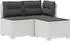vidaXL 3-Sitzer Gartensofa mit Kissen, Rattan-Look, PP, weiß (8011913)