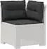 vidaXL 3-Sitzer Gartensofa mit Kissen, Rattan-Look, PP, weiß (8011913)