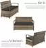 TecTake Vecchia Gartenbank 2-Sitzer, Polyrattan, Stauraum 160L (Natur)