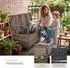 TecTake Vecchia Gartenbank 2-Sitzer, Polyrattan, Stauraum 160L (Natur)