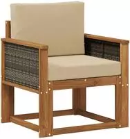 vidaXL Outdoor Mittelsofa Massivholz Akazie Natur