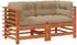 vidaXL Garten-Ecksofa massives Kiefernholz wachsbraun (865556)