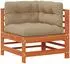 vidaXL Garten-Ecksofa massives Kiefernholz wachsbraun (865556)