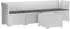 vidaXL 4-Sitzer Gartensofa mit Kissen, Rattan-Look, PP, weiß (3443865)