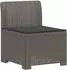 vidaXL Gartensofa 5-Sitzer mit Kissen, Rattan-Look PP, hellgrau (3444083)