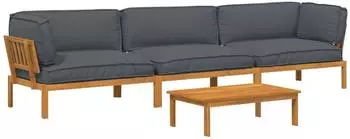 vidaXL Garten-Lounge-Set 4-tlg. anthrazit Akazienholz