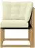 vidaXL Outdoor-Ecksofa Akazienholz und Textilene, weiß (901605)