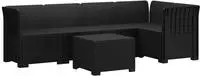 vidaXL 5-Sitzer Gartensofa Rattan-Look PP Anthrazit
