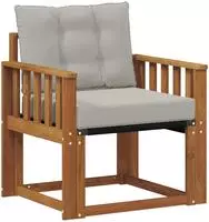 vidaXL Outdoor-Sofa Massives Akazienholz und Textilene
