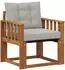 vidaXL Outdoor-Sofa Akazienholz massiv, natur und hellgrau (3436295)