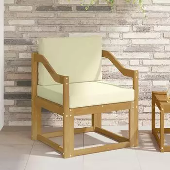 vidaXL Outdoor-Sofagarnitur 2-teilig Polyester wei&szlig; und creme (3438989)