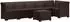 vidaXL Garten-Sofa 6-Sitzer Rattan-Look PP braun