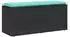 vidaXL Gartenbank mit Kissen, Poly Rattan, schwarz, 110x40x44cm (4104153)