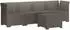 vidaXL 4-Sitzer Gartensofa Rattan Look PP, hellgrau