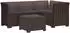 vidaXL 4-Sitzer Garten-Sofa mit Kissen, Rattan-Look, PP, braun (3444005)