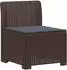 vidaXL 4-Sitzer Garten-Sofa mit Kissen, Rattan-Look, PP, braun (3444005)