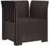 vidaXL 1-Sitzer Sessel mit Kissen, Rattan-Look, PP, braun (8011874)