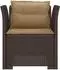vidaXL 1-Sitzer Sessel mit Kissen, Rattan-Look, PP, braun (8011874)