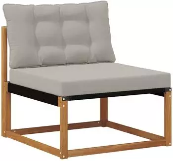 vidaXL Outdoor Mittelsofa Akazienholz und Textilene, natur (900634)