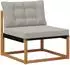 vidaXL Outdoor Mittelsofa Akazienholz und Textilene, natur (900634)