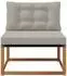 vidaXL Outdoor Mittelsofa Akazienholz und Textilene, natur (900634)