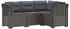 vidaXL 4-Sitzer Gartensofa mit Kissen, Rattan-Look PP, hellgrau (3443993)