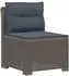 vidaXL 4-Sitzer Gartensofa mit Kissen, Rattan-Look PP, hellgrau (3443993)