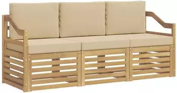 vidaXL Gartenlounge-Set Massivholz Akazie, 3-tlg. (3391333)