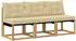vidaXL Outdoor-Mittelsofa 3 Stk. Akazienholz & Textilene (901616)