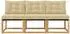 vidaXL Outdoor-Mittelsofa 3 Stk. Akazienholz & Textilene (901616)