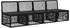 vidaXL 4-Sitzer-Lounge-Sofa schwarz Poly-Rattan, 4-teilig
