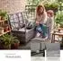 TecTake Terrassenbank Vecchia Polyrattan 2-Sitzer grau mit Stauraum 160L (Vecchia)