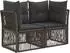 vidaXL Garten-Sofa 2-Sitzer Poly-Rattan grau (42026696)