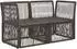 vidaXL Garten-Sofa 2-Sitzer Poly-Rattan grau (42026696)