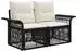 vidaXL Gartensofa 2-Sitzer Poly-Rattan schwarz (42026692)