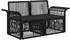 vidaXL Gartensofa 2-Sitzer Poly-Rattan schwarz (42026692)