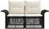 vidaXL Gartensofa 2-Sitzer Poly-Rattan schwarz (42026692)