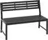 Woltu Gartenbank 2-3 Sitzer, Metall, schwarz, bis 280kg (W0UTT0293)