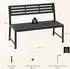 Woltu Gartenbank 2-3 Sitzer, Metall, schwarz, bis 280kg (W0UTT0293)