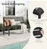 Woltu Gartenbank 2-3 Sitzer, Metall, schwarz, bis 280kg (W0UTT0293)