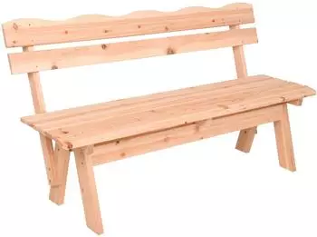 Garden Pleasure RANGUN Gartenbank 2-Sitzer, Holz natur, 150cm (985298)