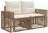 vidaXL Gartensofa 2-Sitzer Polyrattan beige (42026700)