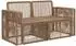 vidaXL Gartensofa 2-Sitzer Polyrattan beige (42026700)
