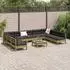 vidaXL Garten-Sofagarnitur 10-tlg. mit Kissen, Kiefernholz imprägniert (3299602)