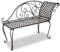 Garten-chaiselongue 128 Cm Stahl Antik Braun - Vidaxl