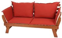 Garden Pleasure Gartenlounge-Bank "FORTUNA" mit umklappbarer Armlehne und