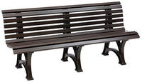 Gartenbank BORKUM 4-Sitzer L&auml;nge 2000 mm braun